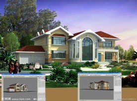 别墅模型效果图