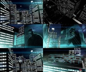 高楼大厦三维电影类片头