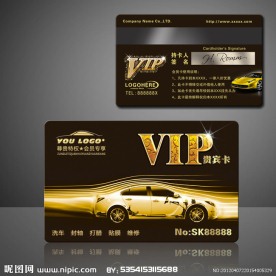 汽车行业VIP卡模板设计