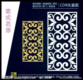 欧式矢量雕花图案图片