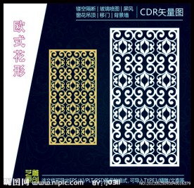 欧式矢量雕花图案图片