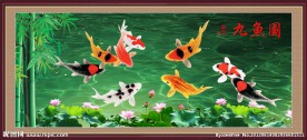 九鱼图 鲤鱼图