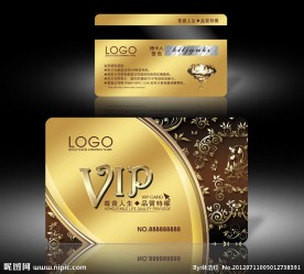 欧式花纹VIP贵宾卡