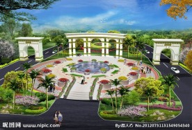 欧式广场效果图