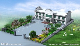 二层徽派办公楼