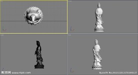 古建模型 观音3D模型