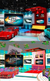 缤纷车世界虚拟演播室主持人背景