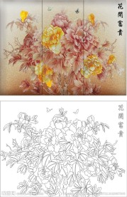 花开富贵 牡丹 蝴蝶