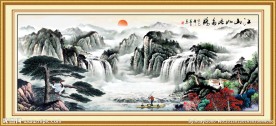 迎客松 国画山水