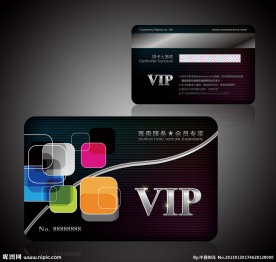黑色炫彩会员卡