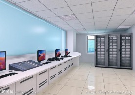 监控中心机柜银灰色图