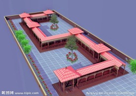 凉亭长廊连廊效果图