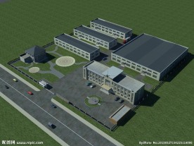 厂区鸟瞰图（带贴图）