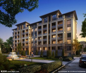 多层人视黄昏夜景