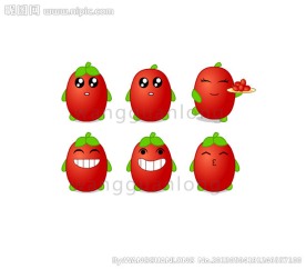 可爱大红枣卡通形象