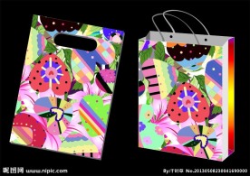 爱心花布纹 礼品袋