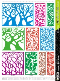 大树镂空隔断雕刻图册