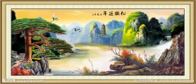 黄山迎客松 迎客松 油画