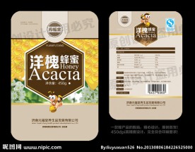 洋槐蜂蜜瓶贴标签设计