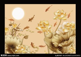 壁纸壁画 九鱼图