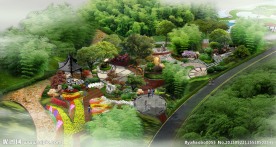 公园景观鸟瞰图二