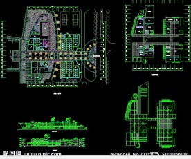 会所公建平立剖面图