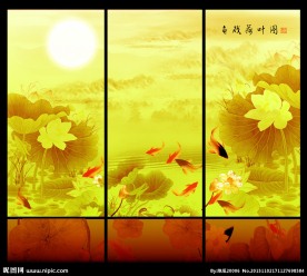 国画荷花