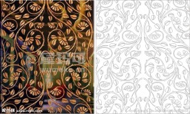 欧式花 线条图 金色