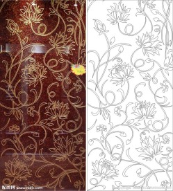 金色线条花 欧式花