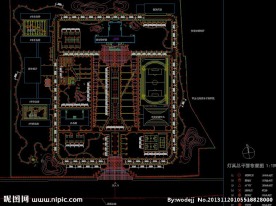 灯具布置施工总平面