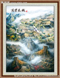 油画 长城