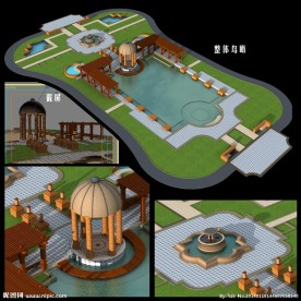 休闲广场(带贴图)