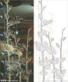 树 线条图 欧式花