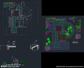 小庭院cad设计方案
