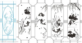 鲤鱼 屏风