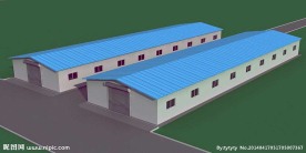 彩板房外景效果图