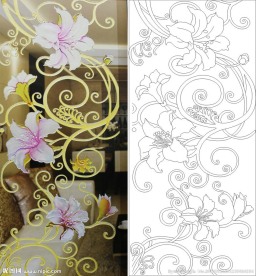 百合花 欧式花 线条