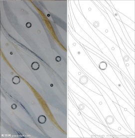 欧式花 线条图 抽象