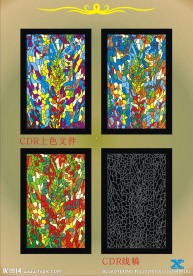 教堂玻璃抽象图