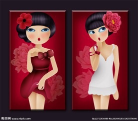 无框画 人物 美女