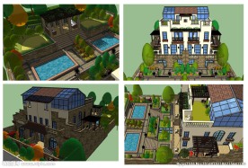 联排别墅sketchup模型