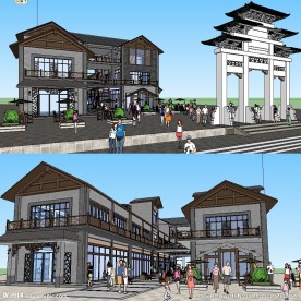 商业建筑SU草图大师模