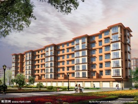 多层住宅模型 车库