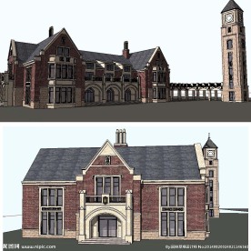 英式会所草图大师SU模