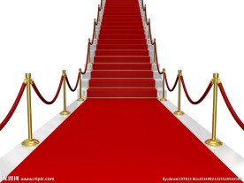 3D铺红地毯台阶