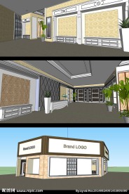 服装店草图大师模型