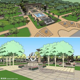 草图大师su主题公园景