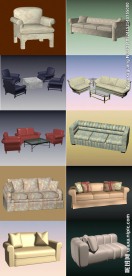 3D现代家具 沙发