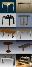 3D现代家具 桌子