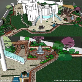 草图大师别墅庭院花园